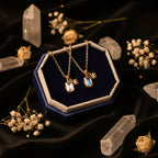 Starry Labradorite & Clear Crystal Pendant Necklace – Intuition, Clarity & Gentle Light