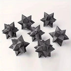 Shungite Merkaba Star | Hand-Carved Sacred Geometry Crystal