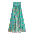 High Low Floral Boho Skirt