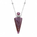 Crystal Essential Oil Diffuser Necklace — Natural Gemstone Healing Pendant
