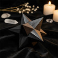 Shungite Merkaba Star | Hand-Carved Sacred Geometry Crystal