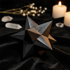 Shungite Merkaba Star | Hand-Carved Sacred Geometry Crystal