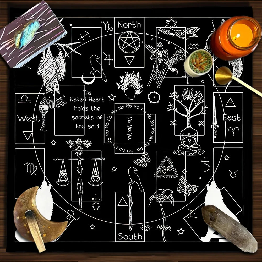 Rainbow Flower of Life Altar Cloth — Sacred Geometry Tarot Mat