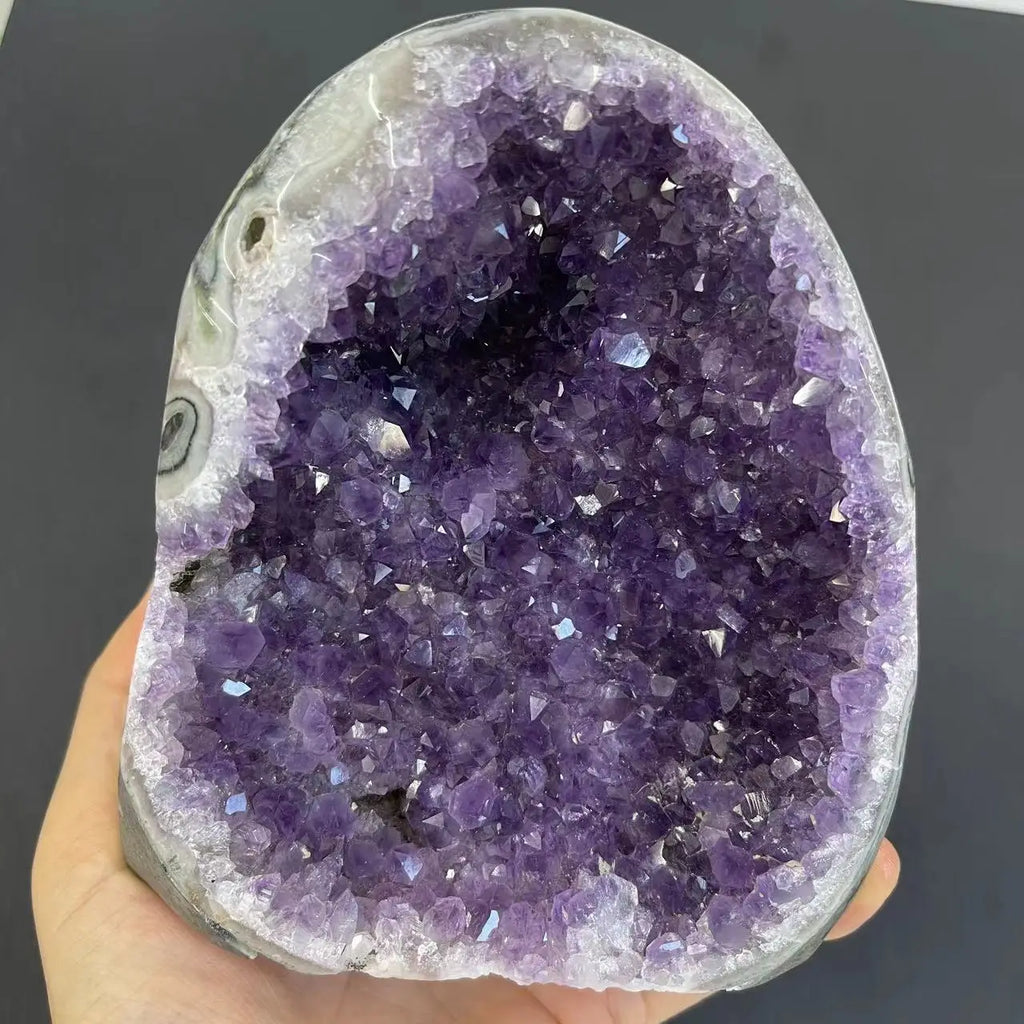 Amethyst Geode Cluster | Natural Uruguay Crystal | Choose Your Size