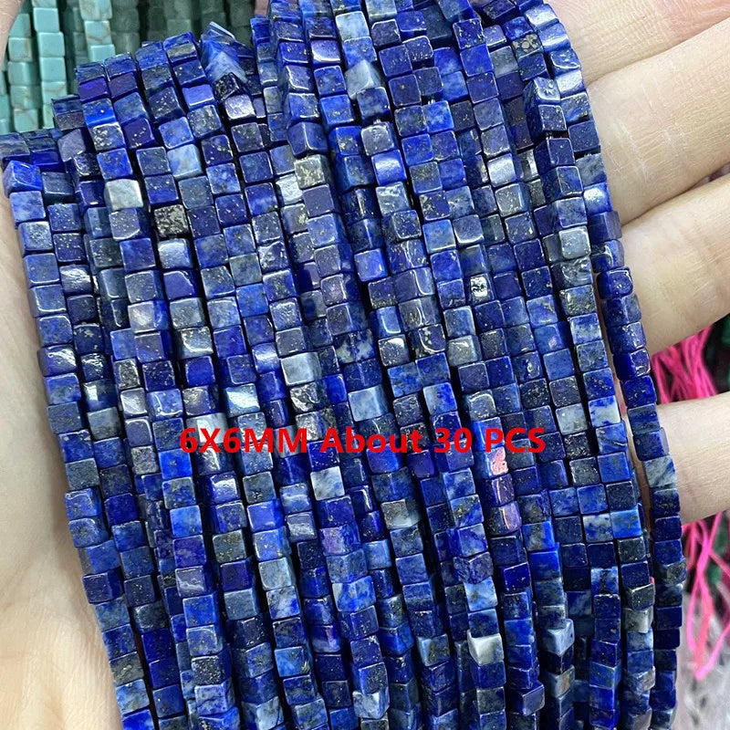 Lapis Lazuli Natural Stone Beads | Loose Spacer Beads for Jewelry Making