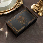 Black Lacquered Tarot Box with Gold Sacred Symbol | Choose Your Design