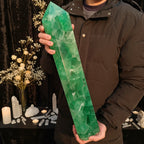 Green Fluorite Tower — Natural Crystal Point