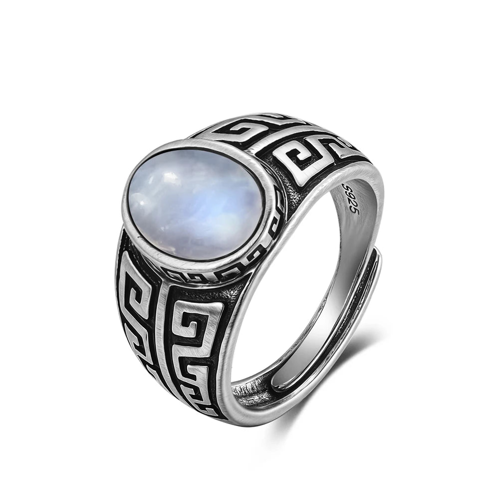 Moonstone 925 Silver Ring | Natural Gemstone Ring