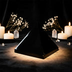 Black Obsidian Pyramid — Natural Stone Reiki Energy Carving (3–7cm)