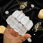 Selenite Stone Bead Bracelet – Natural Crystal Healing Bracelet