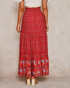 Boho Floral Maxi Skirt