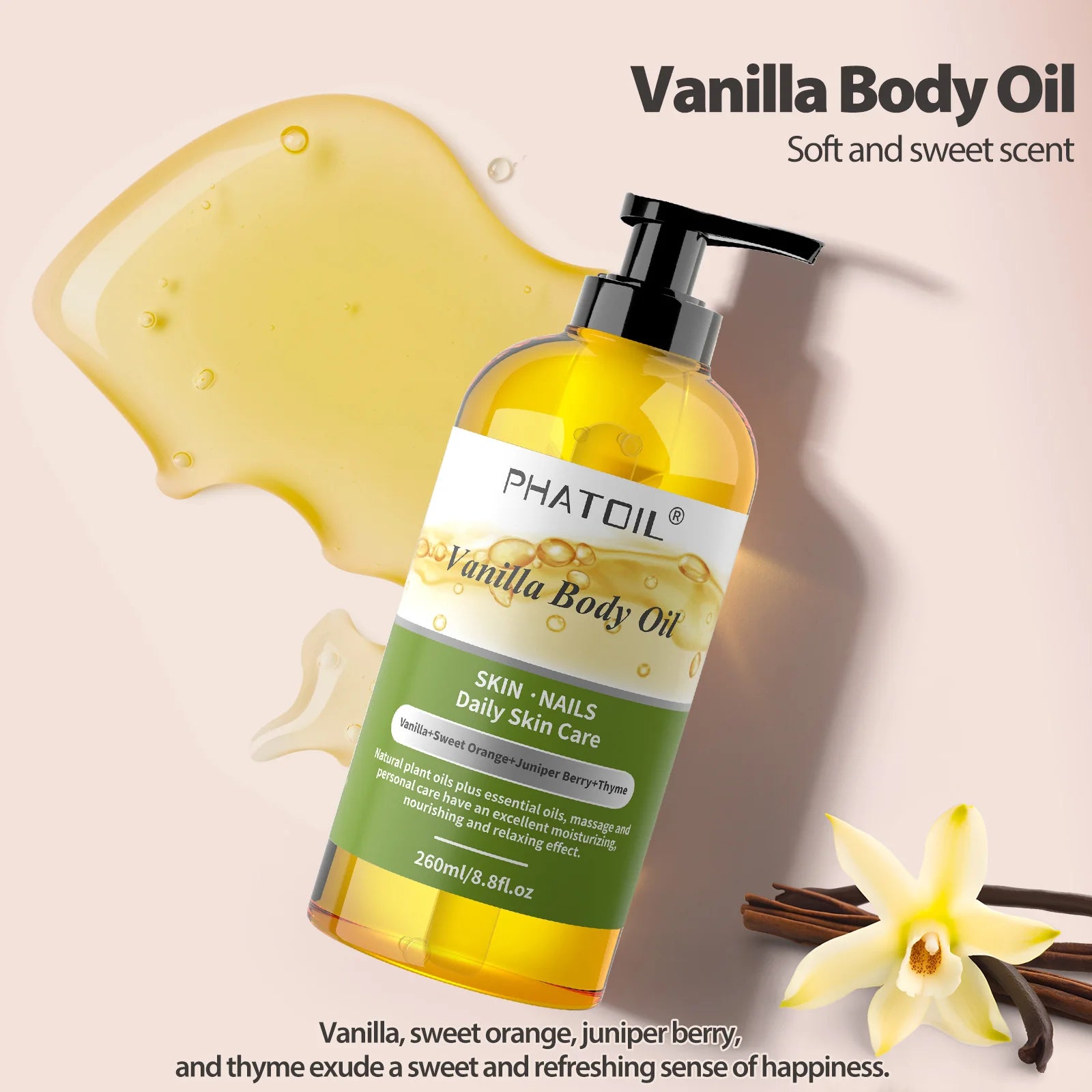 Body & Carrier Oils – Vanilla, Castor, Rosehip & Jojoba