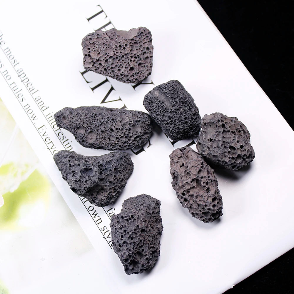 Raw Lava Rock Rough Stones – Natural Volcanic Crystal for Grounding & Decor