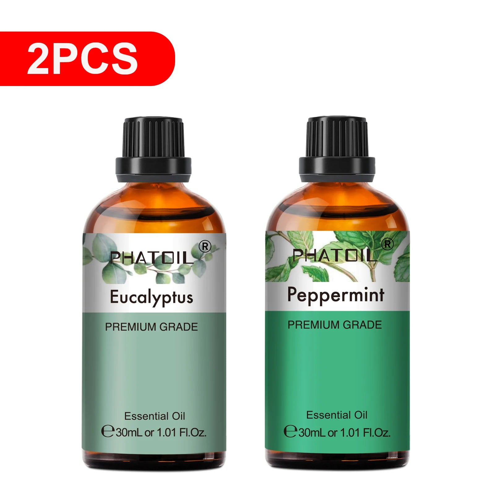 Pure Essential Oils – 2 x 30ml Bottles