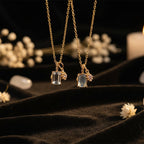 Starry Labradorite & Clear Crystal Pendant Necklace – Intuition, Clarity & Gentle Light