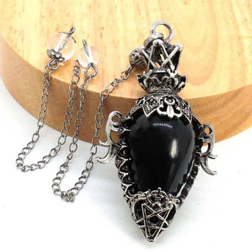 Natural Crystal Pendulum for Dowsing & Spiritual Divination — Genuine Gemstone