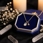 Starry Labradorite & Clear Crystal Pendant Necklace – Intuition, Clarity & Gentle Light