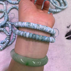 Natural Dominican Blue Larimar Faceted Rondelle Bracelet