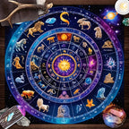 Celestial Zodiac Altar Cloth — 12 Signs Astrology Tarot Mat