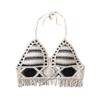 Boho Crochet Tassel Halter Bralette