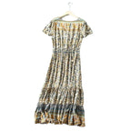 Boho Floral Tassel Maxi Dress