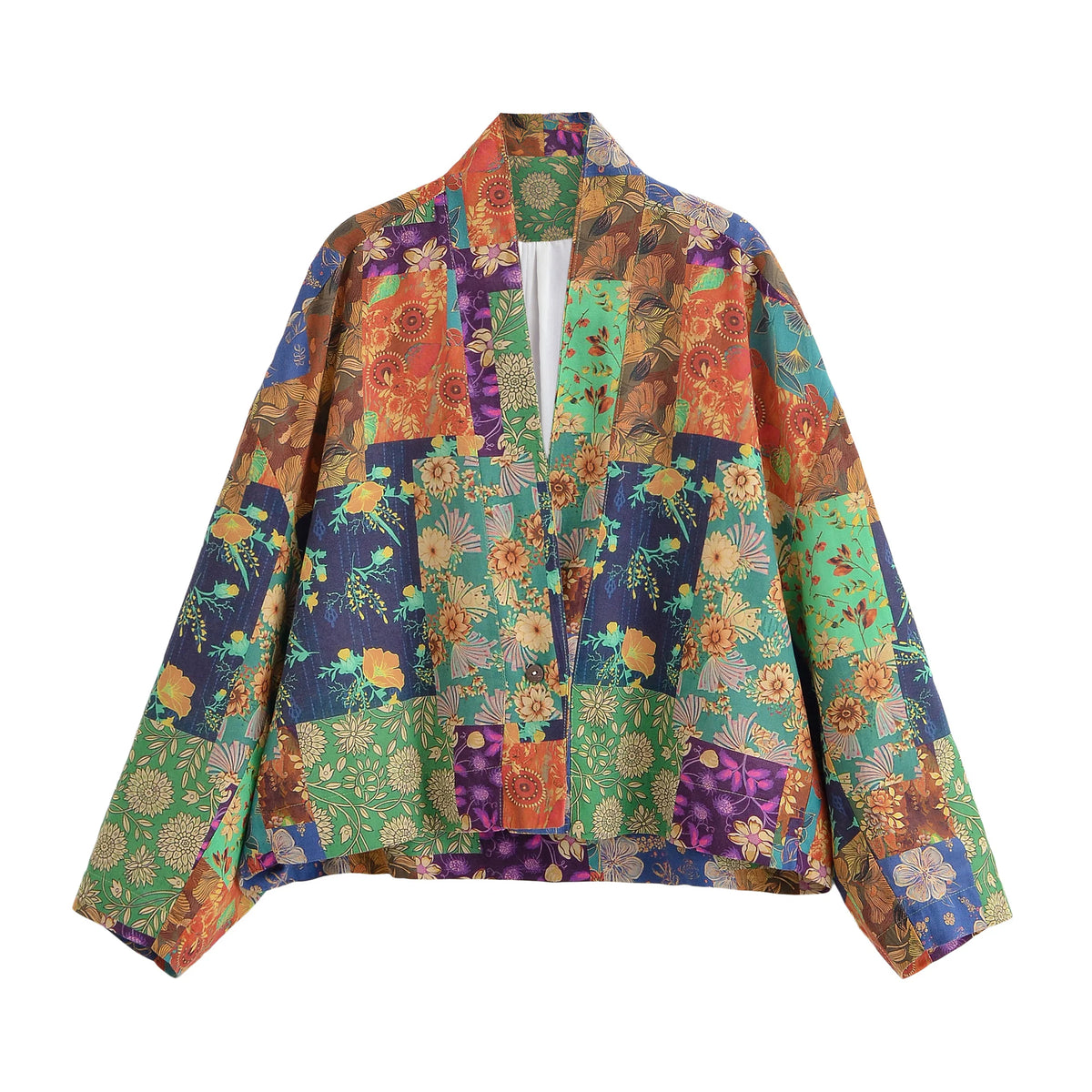 Patchwork Floral Boho Jacket
