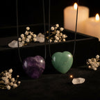 Natural Stone Heart Pendant Necklace – Choose Your Crystal