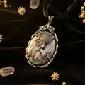Mother of Pearl Hand-Carved Cameo Pendant Necklace