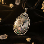 Mother of Pearl Hand-Carved Cameo Pendant Necklace