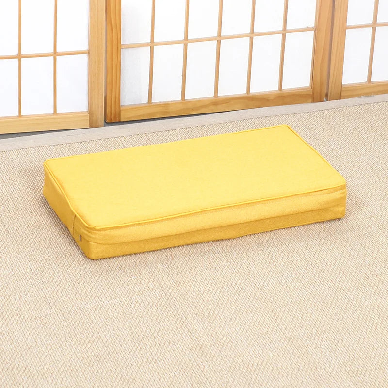 Linen Meditation Floor Cushion | Zafu Sitting Mat for Yoga & Ritual