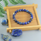 Lapis Lazuli Natural Stone Beaded Bracelet | 5A Grade | 6mm & 8mm | Crystal Healing