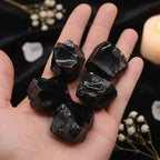 Raw Black Obsidian Rough Stone – Natural Healing Crystal Specimen