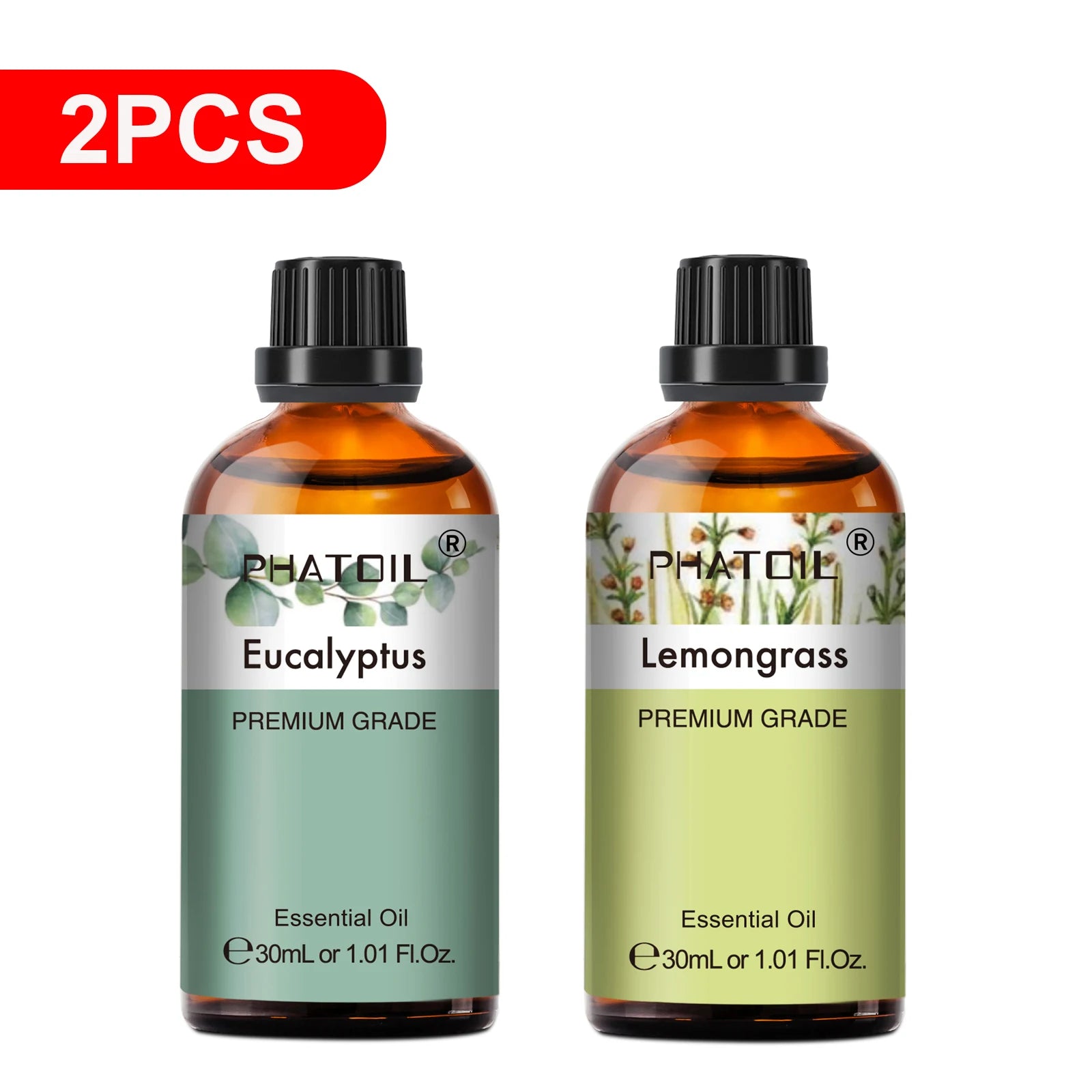 Pure Essential Oils – 2 x 30ml Bottles