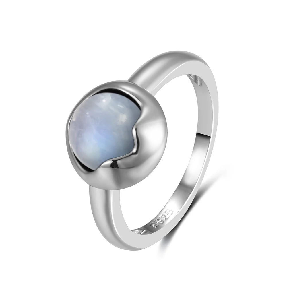 Moonstone 925 Silver Ring | Natural Gemstone Ring