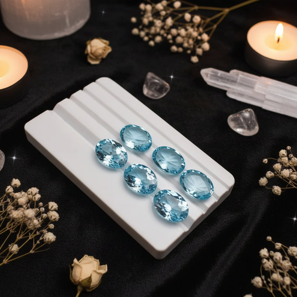 Natural Light Aquamarine Loose Gemstone | Oval Cut VVS | Unheated