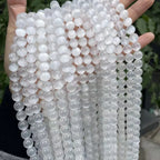 Selenite Round Stone Beads – Natural Crystal Beads for Jewelry Making