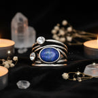 Lapis Lazuli Vintage Oval Ring | Antique Silver | Natural Gemstone