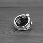Lapis Lazuli Vintage Oval Ring | Antique Silver | Natural Gemstone