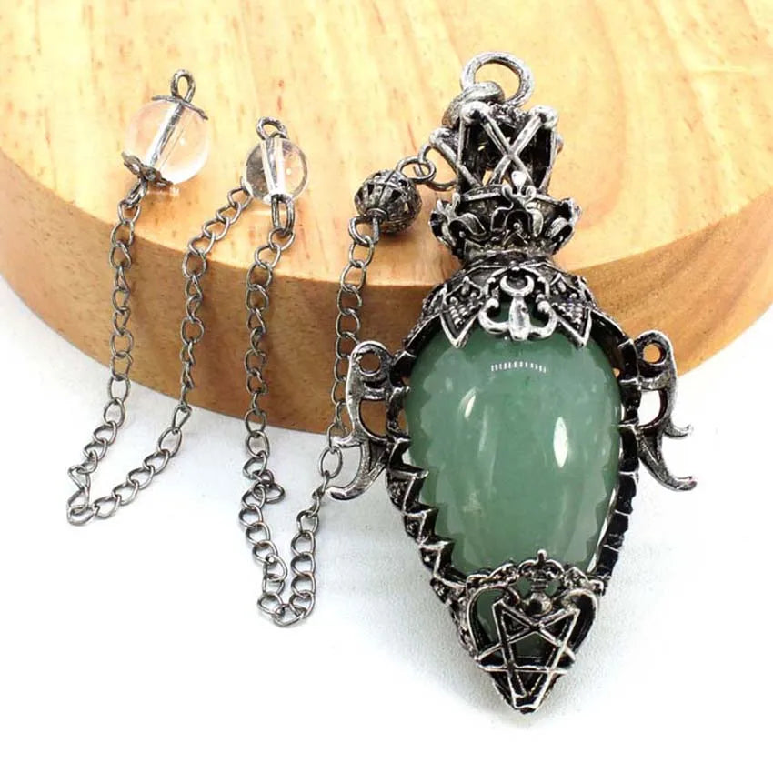 Natural Crystal Pendulum for Dowsing & Spiritual Divination — Genuine Gemstone