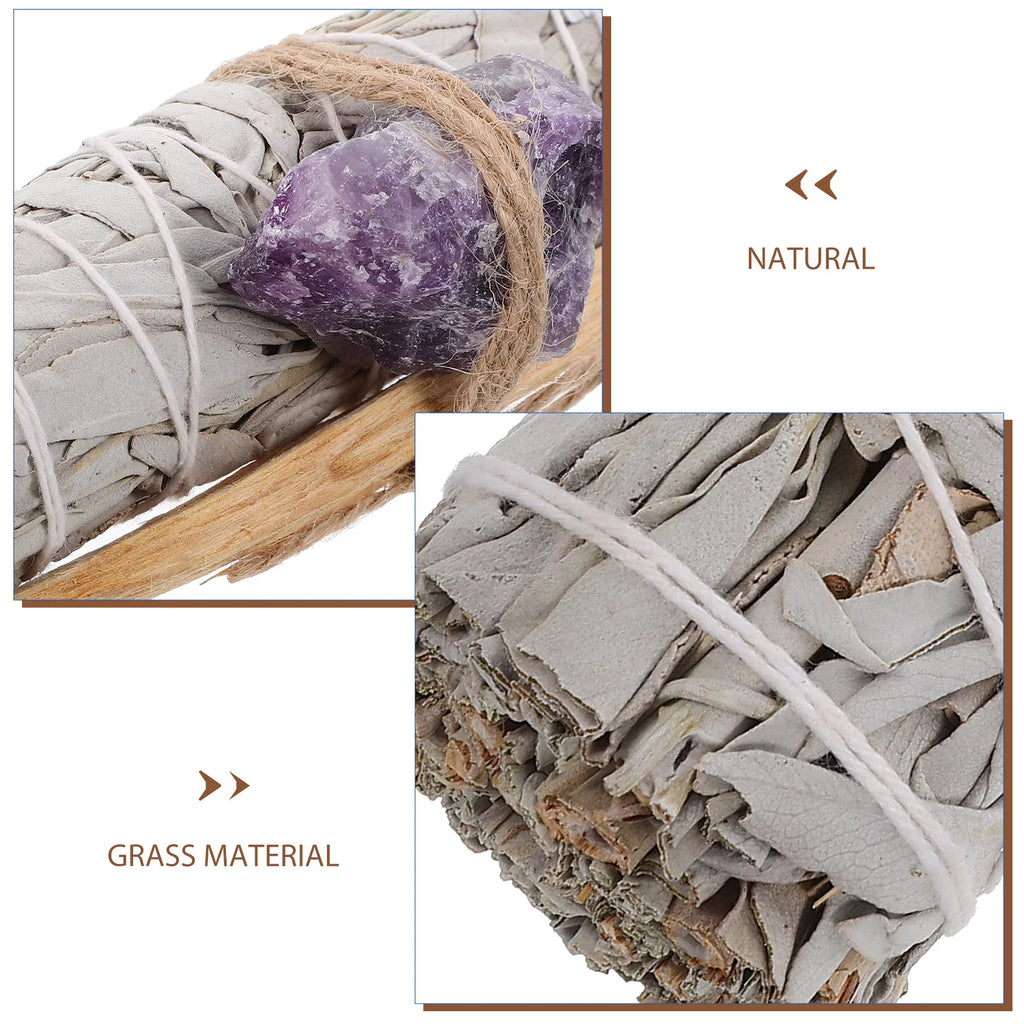Sacred Smudging Ritual Bundle | White Sage, Palo Santo & Amethyst