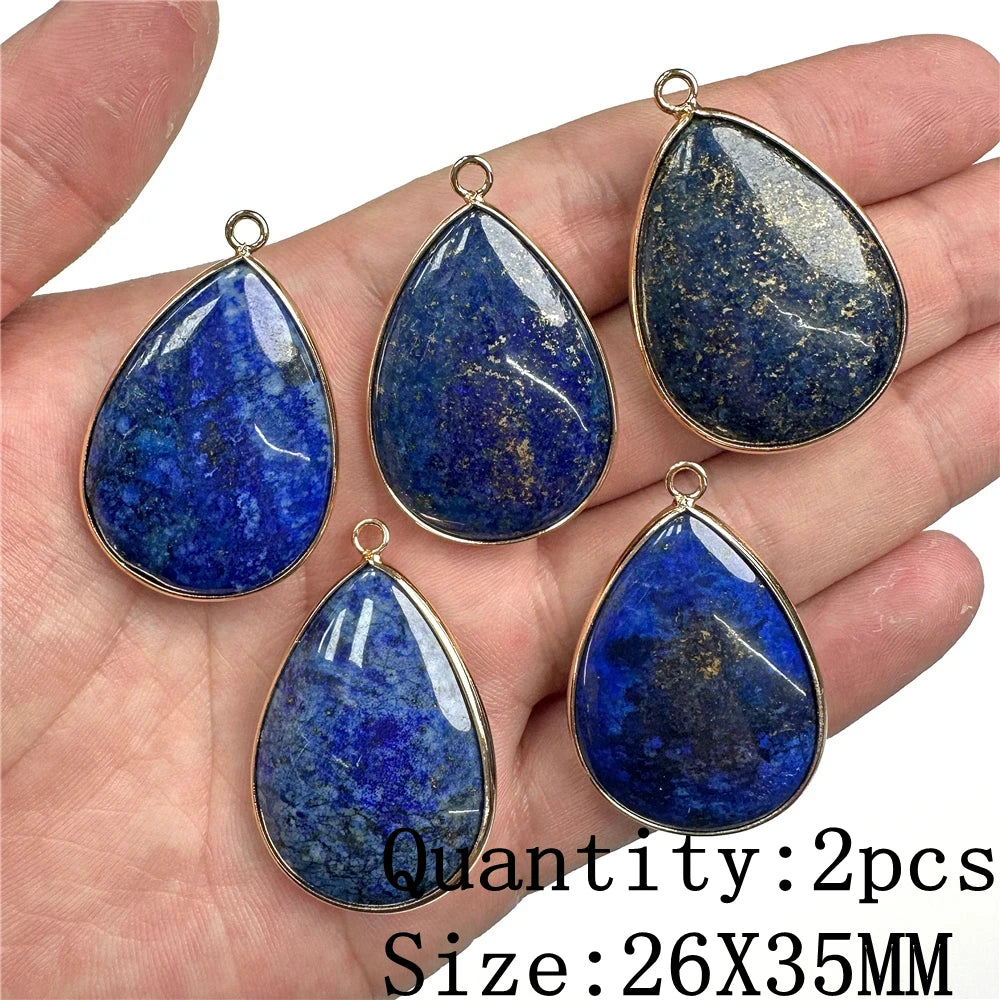 Lapis Lazuli Natural Gemstone Pendants & Charms | Jewelry Making Supplies