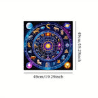 Celestial Zodiac Altar Cloth — 12 Signs Astrology Tarot Mat