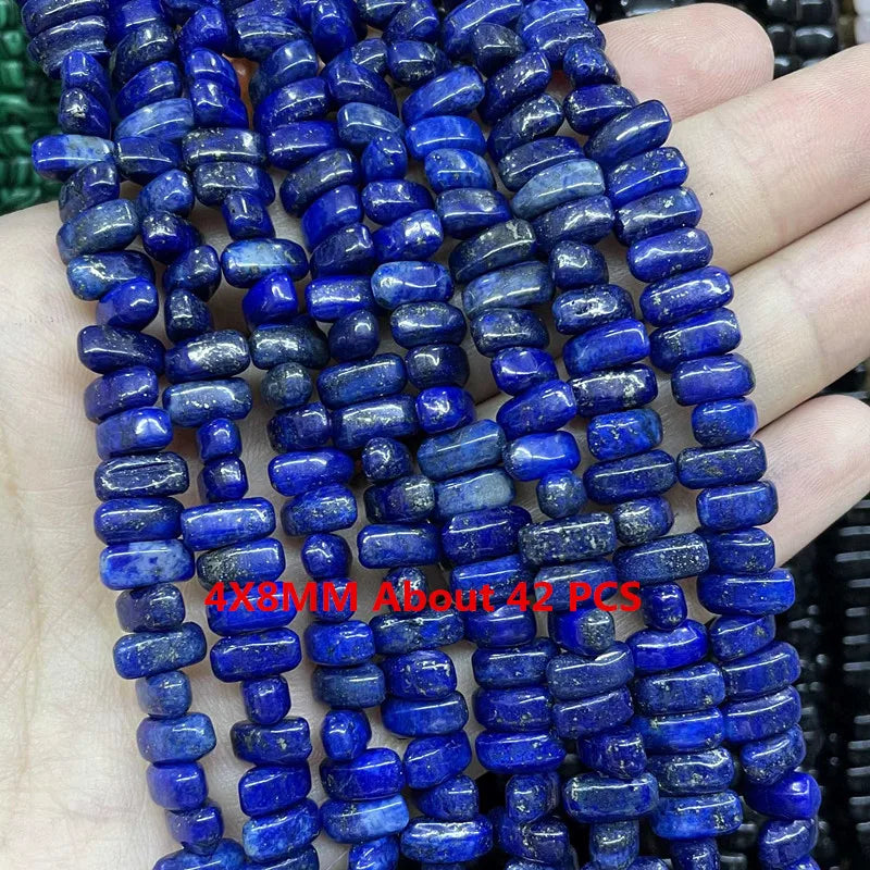 Lapis Lazuli Natural Stone Beads | Loose Spacer Beads for Jewelry Making