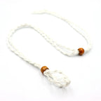 Macramé Mesh Pocket Crystal Necklace Cord | Adjustable Braided Pendant Holder