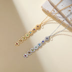7 Chakra Pendant Necklace – Colorful Stone Stainless Steel