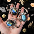 Labradorite Spider Crystal Figurine – Natural Stone Collectible