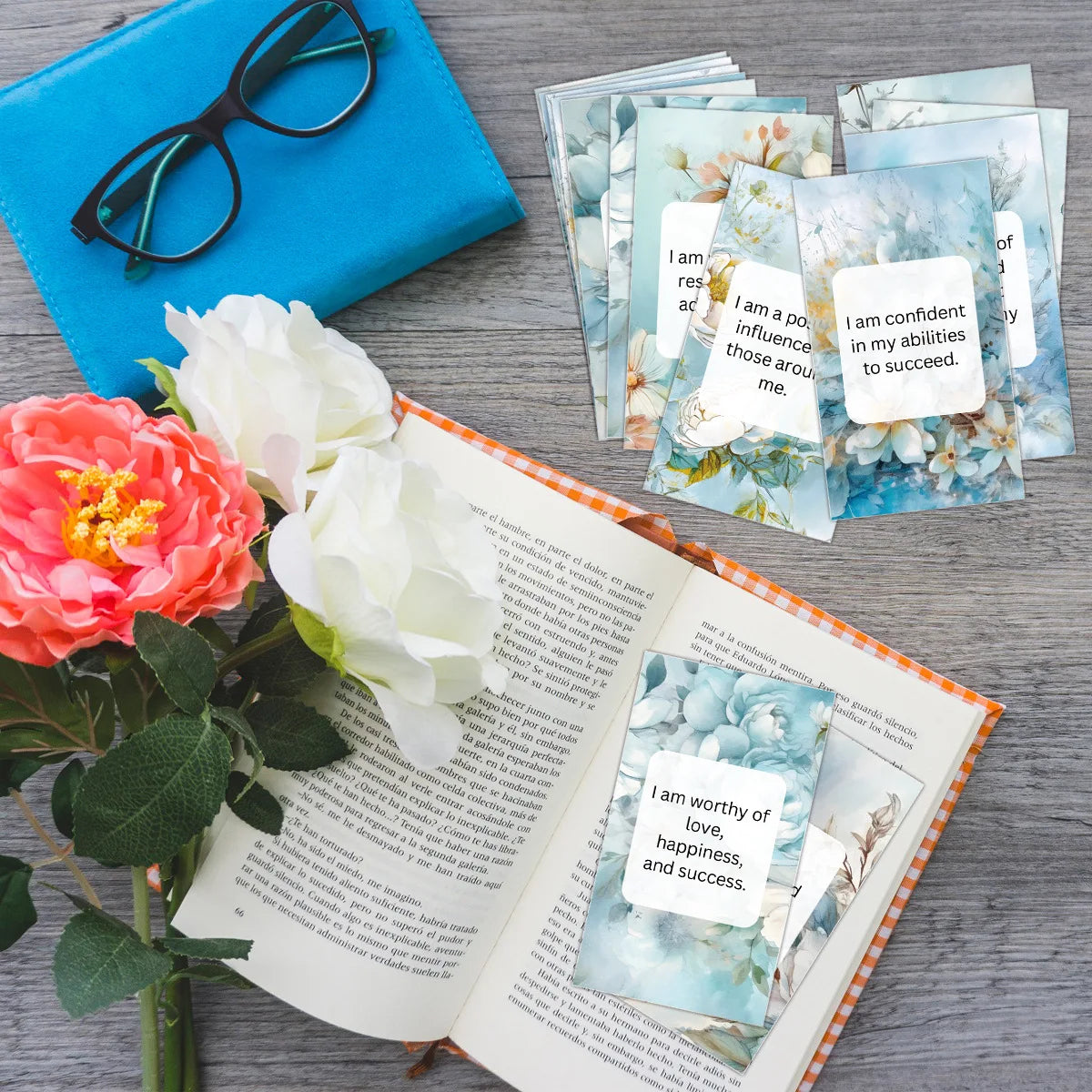 Daily Affirmation Cards | Set of 60 | Positive Mindset & Self-Love Practice
