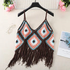 Boho Crochet Fringe Crop Top