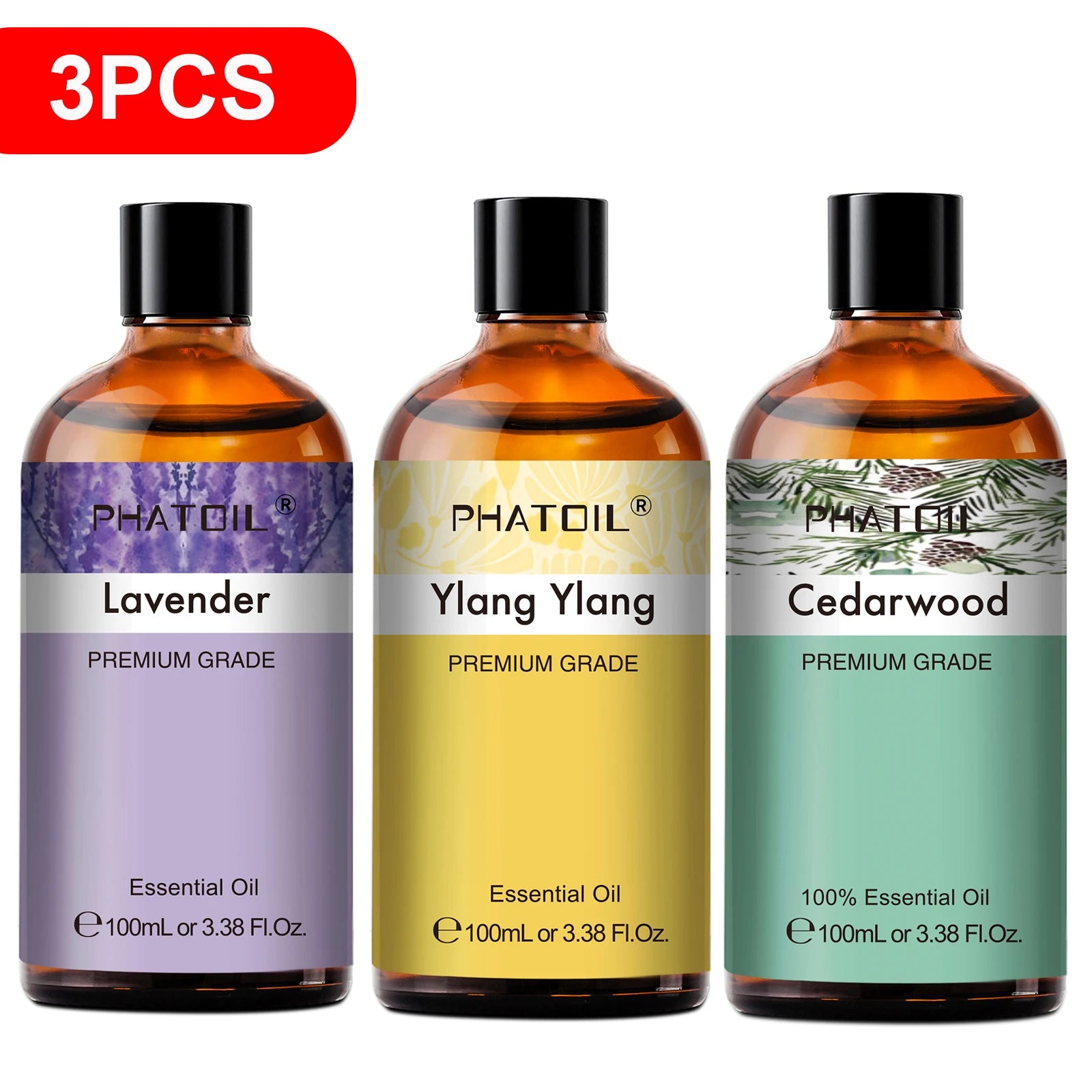Pure Plant Essential Oil 100ml | Singles & 2-Packs for Diffusers, Aromatherapy & DIY
