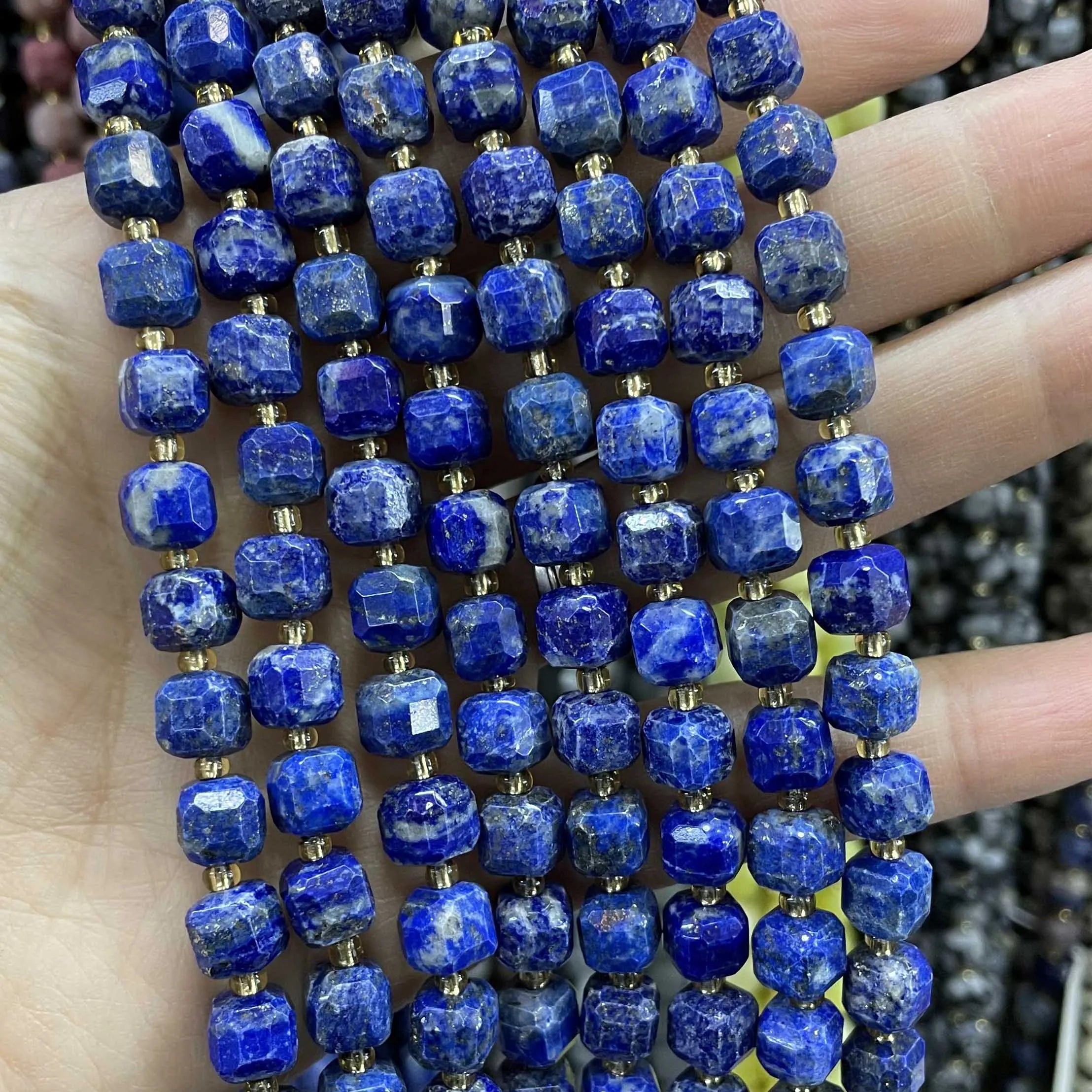 Lapis Lazuli Natural Stone Beads | Loose Spacer Beads for Jewelry Making